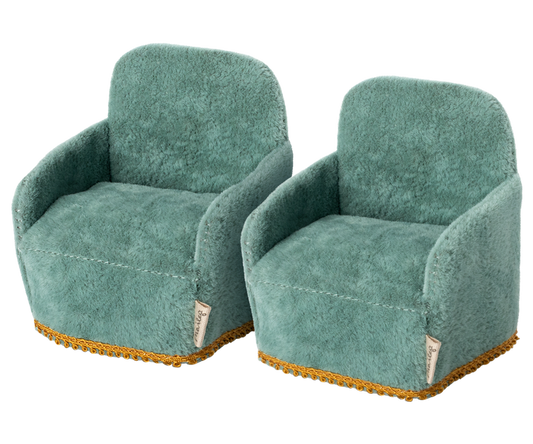 Coppia poltrone azzurre
